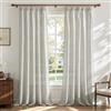 MRTREES Tende Lino Semitrasparenti con Fettuccia per Interni Moderne Soggiorno Camera da Letto 2 Pezzi 140x245 cm, Tenda da Interno per Salotto Eleganti Sala Cameretta Bambini, Bianco Crema