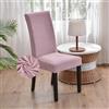 Morbuy Coprisedie con Schienale 2/4/6 Pezzi, Fodere Coprisedie Velluto Addensato per Sala da Pranzo Cucina, Elastico Fodere Coprisedia Lavabili Removibili per Hotel Matrimonio (Rosa,2 Pezzi)