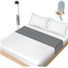 panthem Lenzuolo universale da terra per letto - Lenzuolo di cotone biologico con fibra d'argento per un sonno migliore, 265x60 cm Lenzuolo di terra Lenzuolo da terra Grounding Bed Sheet Mat (Grigio)