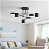 QYSMGS Lampada da soffitto a LED Plafoniera nera con telecomando Oro Illuminazione a soffitto acrilica creativa Soggiorno e camera da letto Idee di illuminazione a soffitto a semi filo (Nero)