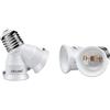 DiCUNO E27 2 en 1 Socket adattatore splitter, Splitter a Y, 2 Pezzi | Supporto del convertitore per Lampada E27