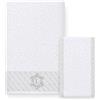 GBiancheria Set Asciugamani con Iniziale 2 Pezzi Cotone 400 g/m², Iniziale L