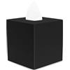 YEW DESIGN porta fazzoletti quadrato nero opaco - Scatola dispenser decorativa per fazzoletti per bagno, salotto, ufficio, cassettiera della camera da letto, toeletta, bancone, comodino