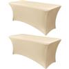 Obstal Tovaglia in spandex elasticizzato per tavoli pieghevoli standard, 1,8 m, confezione da 2 pezzi, universale, rettangolare, con angoli, per matrimoni, banchetti e feste, 182 x 76 x 76 cm,