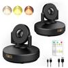 MIOBLUE Faretto senza fili dell'interno LED, Uplights ricaricabili Luci di immagine alimentate a batteria con telecomando, Stick Spot Luci con Timer Dimmable per Wall Art Display Dartboard Pittura Armadio