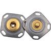 Hartmann-Knöpfe Set di bottoni automatici quadrati da cucire, a pressione, 27 mm, 3 pz, per fai da te, colore: oro/argento