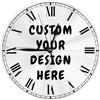 WAFICAC Orologio da parete personalizzato con foto Immagine, testo e logo Orologio rotondo personalizzato Decorazione da parete Orologio da parete digitale personalizzato con staffa Orologio da tavolo per sog