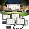 Sararoom 100W Faretto LED da Esterno, 2 Pezzi 10000LM Faro Led Proiettori - 6500K Luce Bianca Fredda Faretti, IP65 Impermeabile, Supporto Regolabile 180° Luci di Sicurezza per Giardino Terrazza Garage