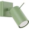 SOLLUX lighting Lampada da parete RING, verde salvia