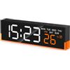 GeeRic Sveglia Digitale,GeeRic Multifunzione LED Sveglia con Grande Display Numeri Funzione Snooze/Temperatura/Formato 12/24H 3 Livelli Luminosità Automatica con Sensore di Luce/Ora Legale DST a Casa Ufficio