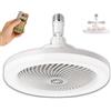 Pealeaf Ventilatore da soffitto con luce e telecomando, lampada ventilatore B22 & E27, 3 velocità, 3 modalità luce per camera, cucina e piccoli spazi (Upg.)