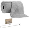 Dexpally 50 Pezzi Panni Microfibra Rotolo di Panni in Microfibra Strappabile Panni per la Pulizia Strappabili Microfibra Panni Pulizia con Porta Scottex da Parete (25x25cm, Grigio)