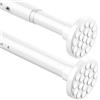 Aiitomg Asta telescopica per doccia, 4 m, lunghezza extra lunga, senza foratura, colore bianco (350-405 cm, diametro 32 mm, per bagno, camera da letto)