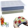 PetGlimmer 2 Pezzi Stampo Ghiaccio Silicone Forma, Ice Cube Tray con Coperchio | Cubetti Ghiaccio Silicone Senza BPA, Lavabile in Lavastoviglie, Impilabile Portaghiaccio Cubetti per Cocktail Birra Whisky