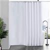 Furlinic Tende Doccia Anti-Muffa Tessuto in Poliestere, Grande Tende Doccia Impermeabile &Lavabile,Tenda Vasca da Bagno con 16 Ganci Tenda doccia Bianco-240x200cm.