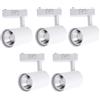 JANDEI - Pack x5 Faretti a Binario Led 30W, Bianco Freddo 6000K, 2200 Lumen, 220V 50-60Hz Monofase, Alluminio Camerino, Vetrina, Negozio, Ufficio. (Bianco)