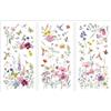 Joeyan 3 pezzi Adesivi a Fiori per Mobili e Artigianato,Stickers Decorativi | Fiori di Campo e Farfalla Trasferibili a Decalcomania,DIY per Cucina Lavabile,per Legno Ceramica Vetro e Plastica,15x30cm