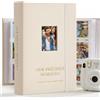 ZICOTO Bellissimo album fotografico Polaroid per foto Instax Mini e Polaroid, ideale come libro degli ospiti per matrimonio, con elastico di sicurezza, copertina in velluto, 60 pagine, conserva