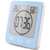 VORRINC Orologio Digitale LCD per Doccia, Orologio da Bagno Impermeabile con ventosa, igrometro, termometro, Orologio da Parete Orologio da Cucina Timer da Cucina (Blu)