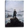 Printed Paintings Stampa su Tela (70x100cm): Caspar David Friedrich - Escursionisti sopra Il Mare