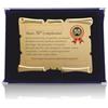 ATS Incisione Targhe & Timbri Targa Compleanno Personalizzabile con Nome, Cognome, Data e Dedica - Idea Regalo Originale per Uomo e Donna - Targa Ricordo per Festeggiare un Compleanno Importante (Blu, 50 Anni)