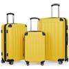 HAUPTSTADTKOFFER - Spree - Set di 3 Valigie Trolley rigido TSA 4 ruote ABS, (S, M, L) Giallo