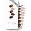 ohora Strisce per unghie in gel semi-indurito (N zucchero marrone) - Funziona con tutte le lampade UV di qualità salone di bellezza - Include 2 tamponi per preparazione, lima per unghie e bastoncino