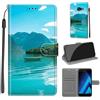 KENHONER Custodia per Samsung Galaxy A5 2017, Barca