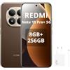 XIAOMI REDMI Note 15 Pro+ 5G- Smartphone 8+256GB,Display AMOLED 1.5K da 6,83,Snapdragon 7s Gen 4,fotocamera da 200MP,Marrone,Con caricatore da 120W