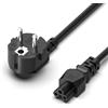 Mezelon Cavo di Alimentazione 1.5 m per Caricabatterie E-Scooter Ninebot MAX G30, G30D, G30D2, F65D - Spina Schuko Tipo F (CEE 7/4) a 90° su Presa IEC C5 2,5 A - Cavo Universale