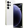 ULUCAN Smartphone S26 Ultra sbloccato 5G con penna integrata, 16GB RAM, 1TB ROM, telefono cellulare Incell HD da 7,3 pollici con schermo intero, batteria a lunga durata da 8000mAh doppia SIM,White-1TB