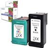 ELLENNE CARTUCCE PER HP 339XL NERO + 344XL COLORE DESKJET OFFICEJET PHOTOSMART
