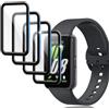 Vuciya 4 Pezzi Pellicola Protettiva per Samsung Galaxy Fit 3 Proteggi Schermo in TPU,Copertura Completa 3D Curva,Alta Definizione,Antigraffio,Senza Bolle,Facile Installazione,Alta Sensibilità
