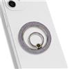 KOEMCY Anello Magnetic Ring Porta Cellulare Lucido Cavalletto Per Smartphone Magnetic Phone Stand Supporto Dita Cellulare Anello Magnetico Supporto Auto Magnet Adesivo(Viola)