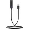 Ewent EW3569 Scheda Audio USB Esterna per Cuffie|Adattatore Audio USB a Jack 3,5mm|Controller Telecomando USB per cuffie jack 3.5mm|Compatibile con Windows,Mac OS,Linux,Altoparlanti,Amplificatore|Nero