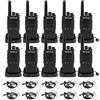 Retevis RT668B Walkie Talkie con Auricolare, PMR446 Radio Bidirezionale, USB-C, 16 Canali, Radio Bidirezionale Ricaricabile per Sicurezza, Ristoranti, Magazzini (10 Pezzi)
