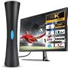 AXFEE Antenna TV Interna, Antenna TV Amplificatore, con Base Magnetica, Interna Amplificata, 360° & 180 miglia Segnal di ricezione Gamma di Antenna TV Digitale per Canali Gratuiti 4K 1080P VHF HDTV