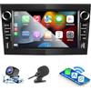 ANKEWAY Autoradio per Opel Corsa C D (2006-2011) con Android Auto e CarPlay (Nero)