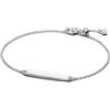 PANDORA Engravable sterling silver bar bracelet with clear cubic zirconia