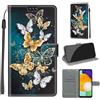 KENHONER Custodia per Samsung Galaxy A13 4G/5G/A04S, Farfalla | Portafoglio Pelle PU, Magnetica, Resistente Agli Urti, Scomparto Carte Credito, Pieghevole, Flip Libro, Motivo