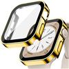 EIHAIHIS Custodia per Apple Watch 42mm 46mm 40mm 44mm 41mm 45mm,Case PC Protettiva in Vetro Temperato Integrata,Cover Impermeabile Protettiva Antigraffio per iWatch Series 11 10 9 8 7 6 5 4 SE(NON PER SERIE 3)