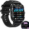 Septoui Smartwatch Uomo Donna Orologio Militare Fitness Tracker con Chiamate BT, 3ATM Impermeabile Smart Watch 100+ Sportive, Orologio Contapassi Sportivo Cardiofrequenzimetro da polso SpO2 Sonno