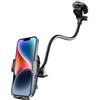 Generic Supporto per telefono per auto - Supporto per tazza di aspirazione a braccio lungo per parabrezza o cruscotto | Supporto per telefono per auto con morsetto regolabile, design anti-oscillazione per una