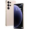ULUCAN Smartphone S26 Ultra sbloccato 5G con penna integrata, 16GB RAM, 1TB ROM, telefono cellulare Incell HD da 7,3 pollici con schermo intero, batteria a lunga durata da 8000mAh doppia SIM,Desert Gold-1TB