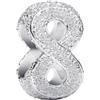 PANDORA Textured infinity sterling silver mini charm