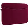 BAAGOAZ Custodia per Laptop 14 Pollici con Scomparto Frontale, Borsa Chromebook e PC Portatile, Design Sottile Leggero ed Elegante, Rosso