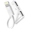 HOYULLI Adattatore USB Per IPhone (3 In 1)Lightning Ricarica Cavo Jack A OTG 3.0 Lettore Per Apple MFI Certified Chiavetta USB-A SD Card Reader iPad Tastiera Mouse Fotocamera Trasferire Telefono Stick ip-2USB