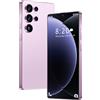 ULUCAN Smartphone S26 Ultra sbloccato 5G con penna integrata, 16GB RAM, 1TB ROM, telefono cellulare Incell HD da 7,3 pollici con schermo intero, batteria a lunga durata da 8000mAh doppia SIM,Pink-1TB