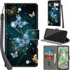PHINIENLAND Cover per Google Pixel 8A custodia portafoglio Farfalla | 3 scomparti carte, 1 tasca banconote, Chiusura magnetica, Supporto, Pelle PU flip cover per Pixel 8A
