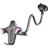 Generic Potente supporto a ventosa per telefono con tubo flessibile regolabile a collo d'oca, supporto antiscivolo per parabrezza e finestra, supporto mobile per auto e camion (viola)